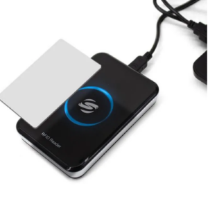 Amuse Tech Solutions USB UHF Reader Writer RFID Card Readers Small Desktop Reader Writer - Circular Polarization Antenna 2dBi