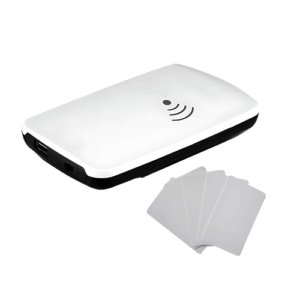 Compact Desktop UHF RFID Reader, 8 dB Antenna for Access Control & Tracking - Amuse Tech Solutions